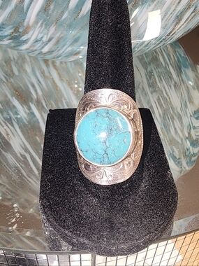 Turquoise 925 Merav Mexico Statement Ring